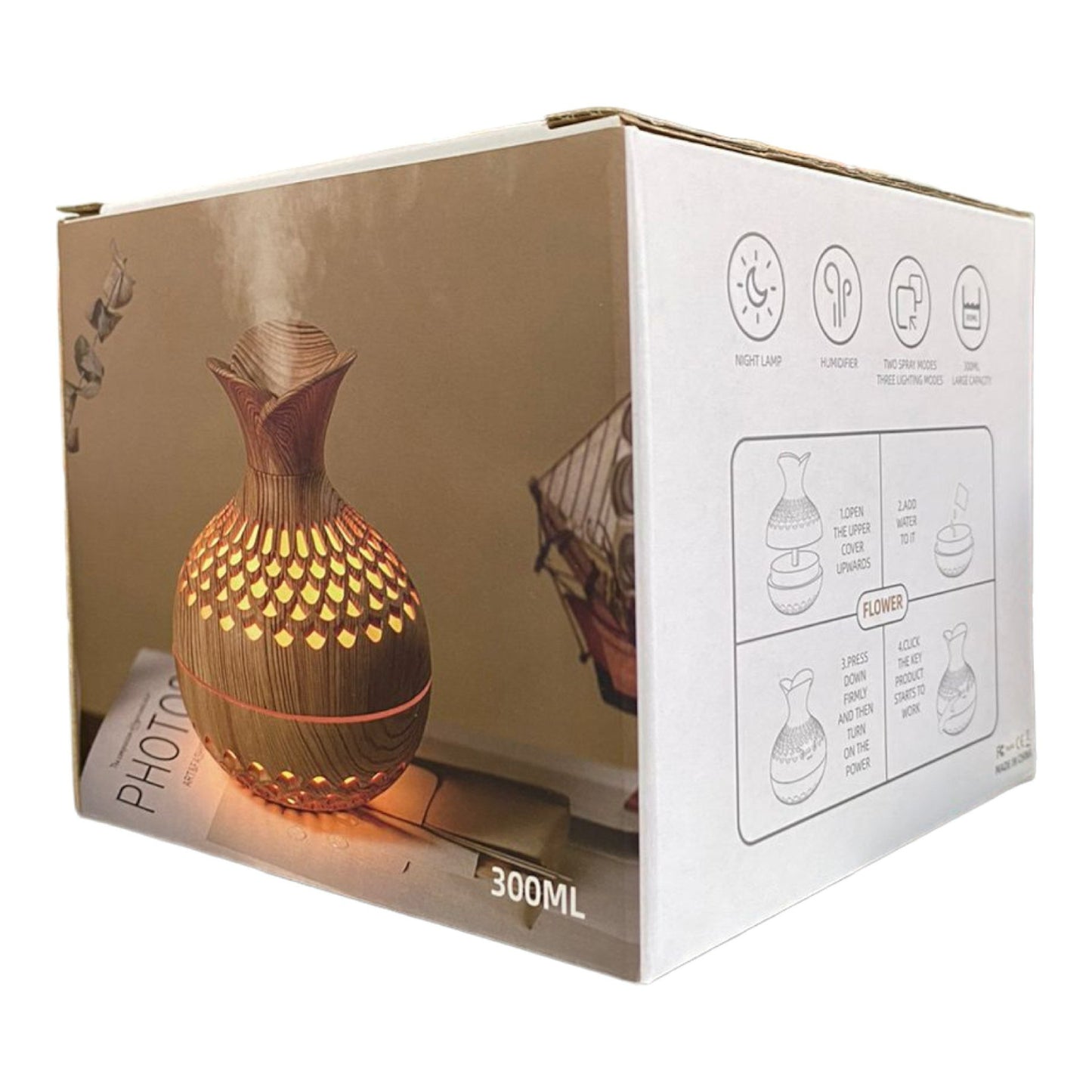 Humidificador De Grano De Madera 300ml